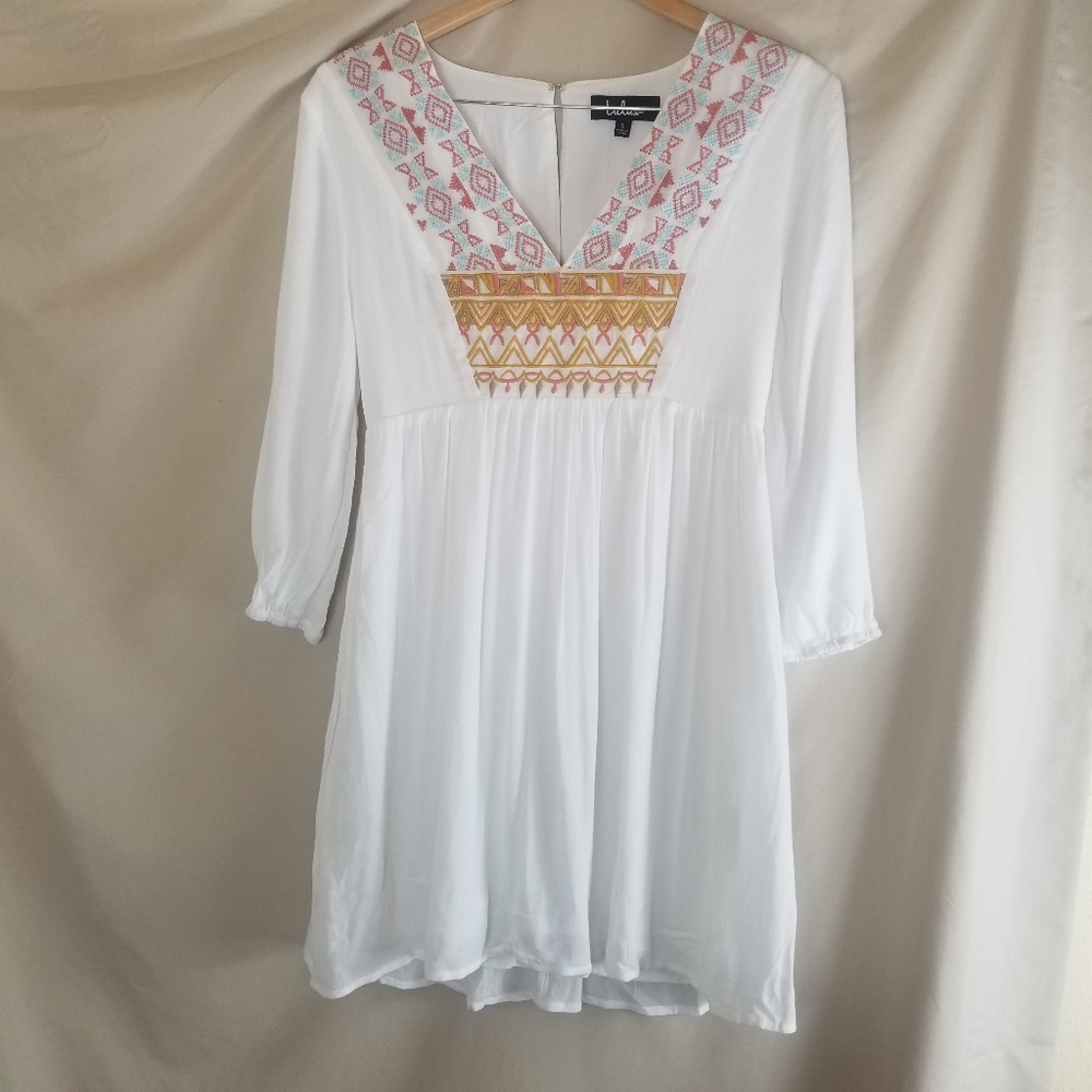 Lulu's Embroidered Boho Dress